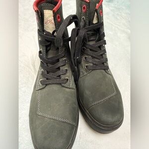 Indian motorcycle leather suede riding boots.